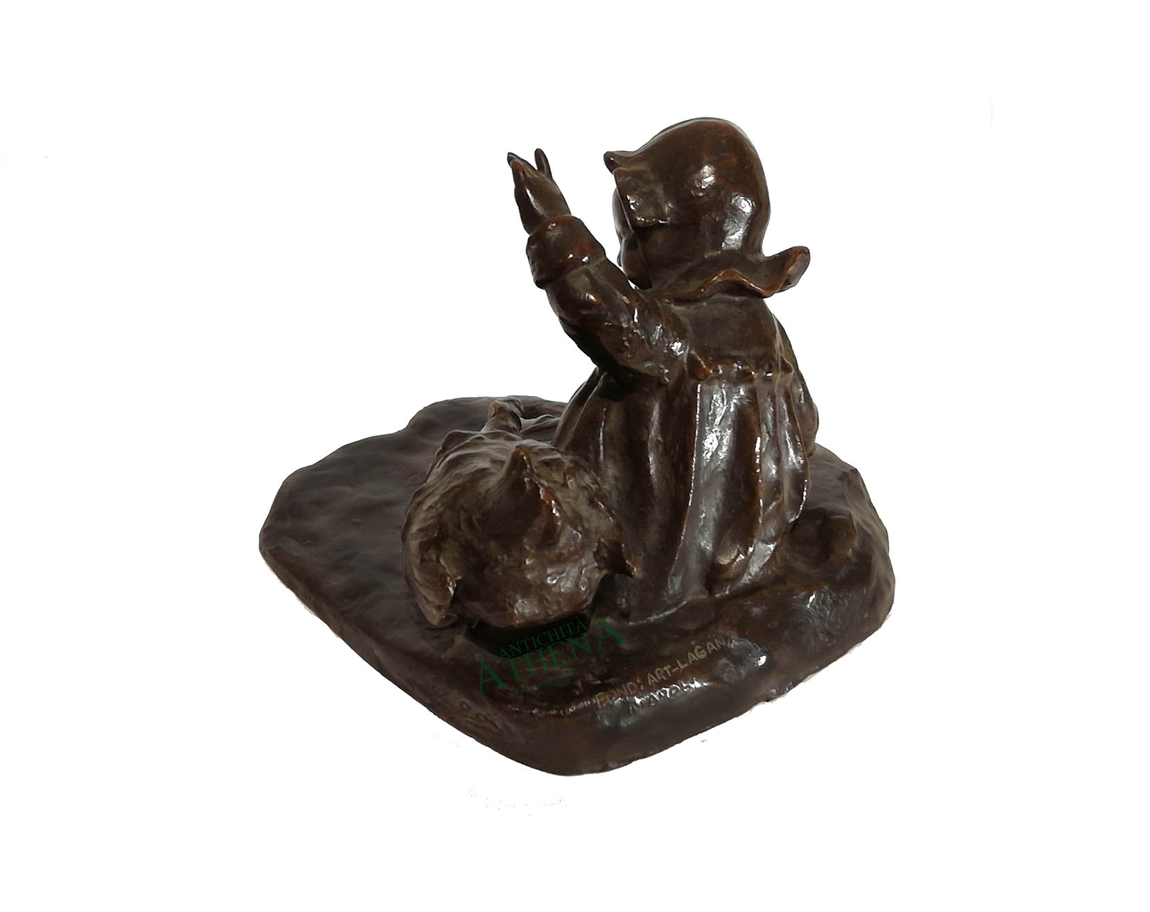 Antonio Ugo - Bambina e oca - retro - logo